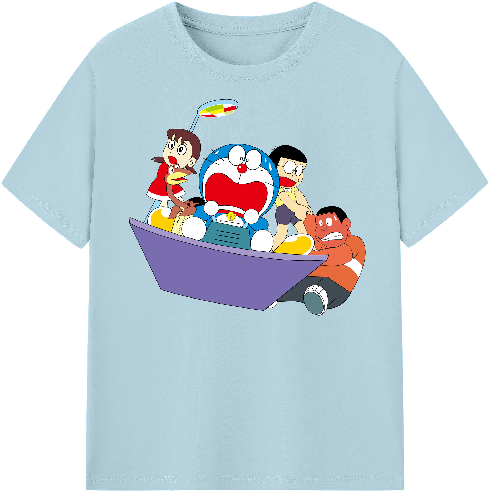 （画像用） ドラえもん Doraemon 綿100％半袖Tシャツ（フロントプリント）